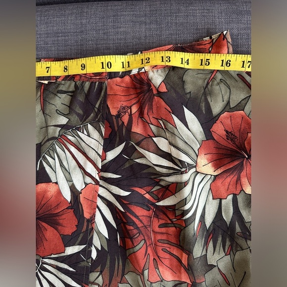 Vintage Pierre Cardin Femme Tropical Floral Faux Wrap Midi Skirt Made in Canada - Picture 7 of 8